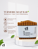 Handmade natural turmeric soap made for sensitive skin helps with eczema and psoriasis 