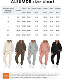 Aleumdr Women 2 Piece Outfits Sweatsuit Oversized Half Zip Pullover Long Sleeve Sweatshirt Jogger Pants Set with Pockets