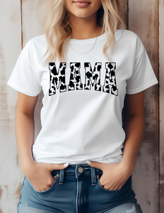 Cow Print MAMA Screenprint T-shirt